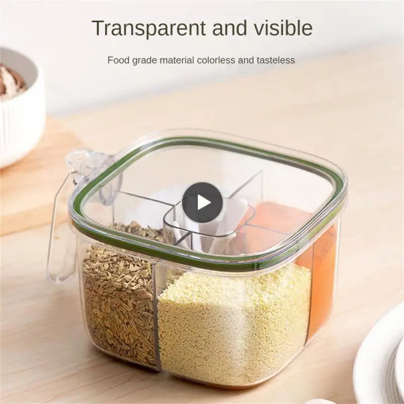 

Multi-grid Seasoning Box Pet Silicone Seasoning Jar Combination High Quality Convenient Multi-grid Household Seasoning Box