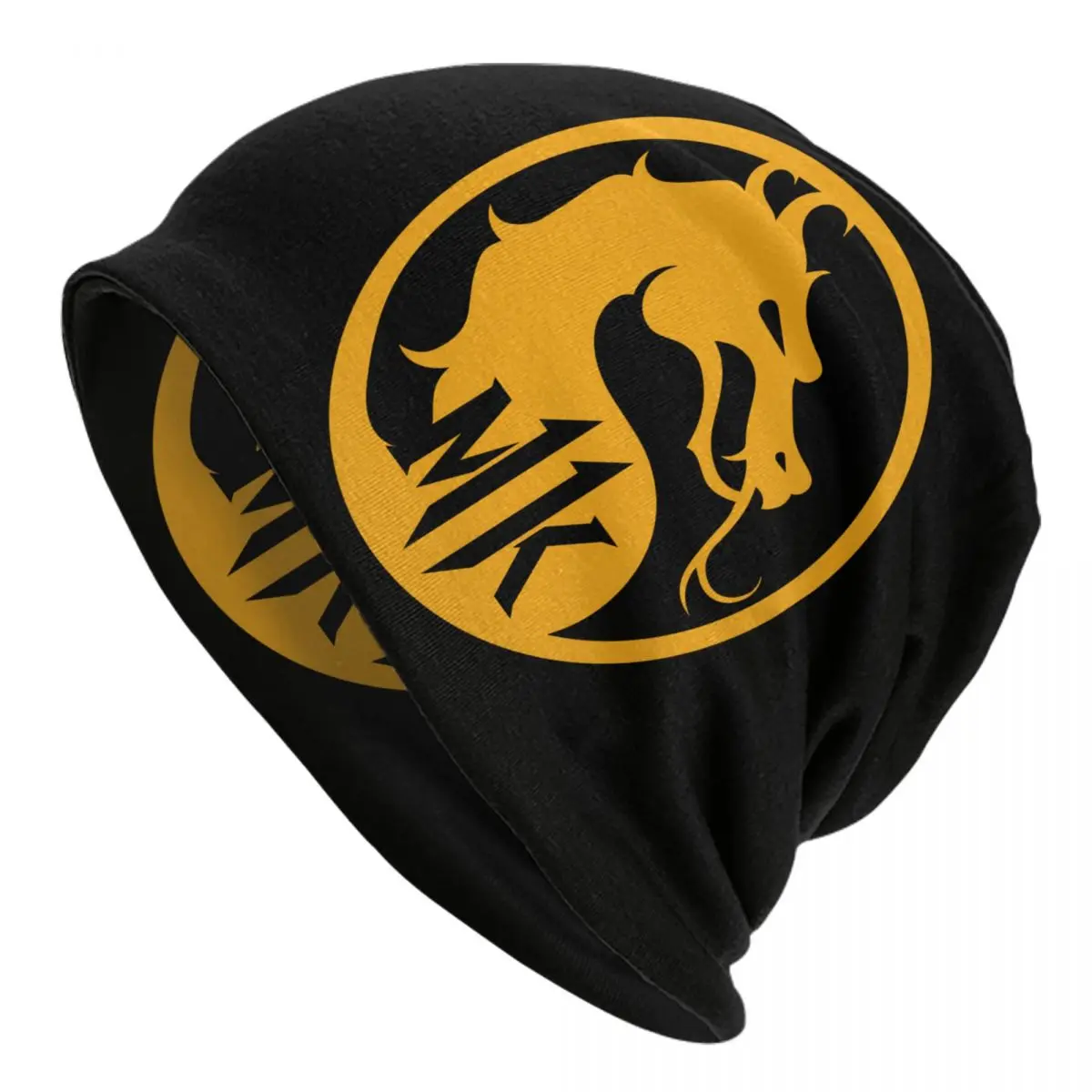 

Fighting Game Mortal Kombat Dragon Print Skullies Beanies Caps Unisex Winter Knitted Hat Adult Bonnet Hats Outdoor Ski Cap