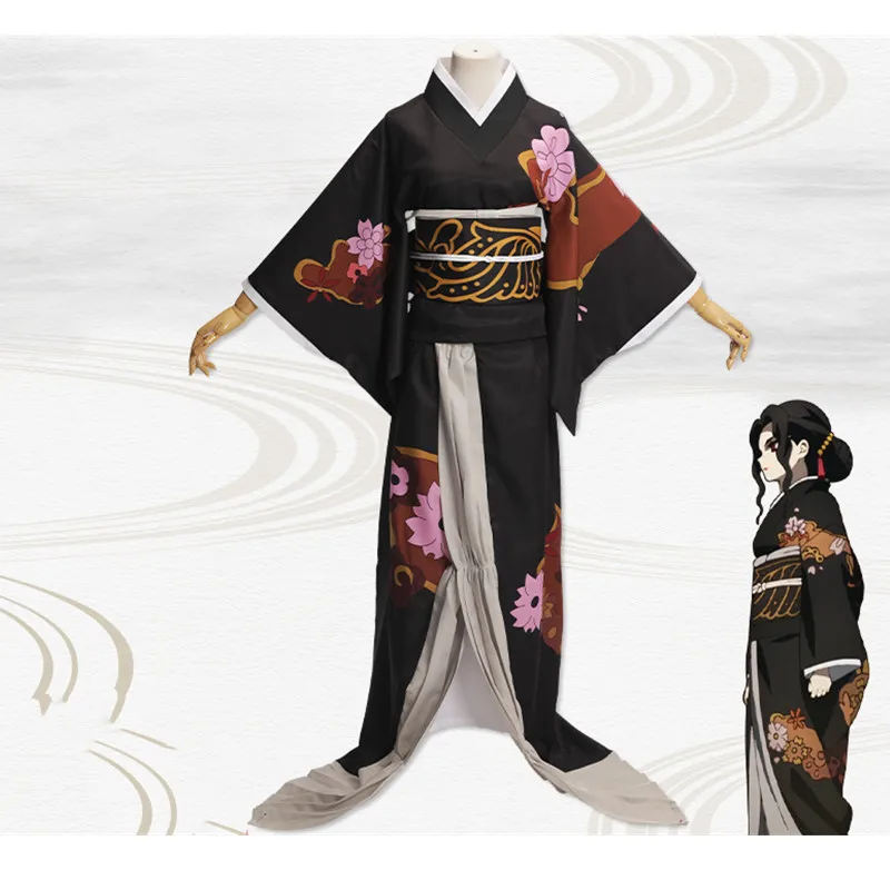 

Костюм для косплея киметсу но айба из аниме «рассекающий демонов», Женский костюм для косплея, кимоно, Униформа, одежда, парик