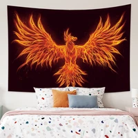 phoenix print tapestry wall hanging flame bird decorative wall carpet bed sheet bohemian hippie home decor couch