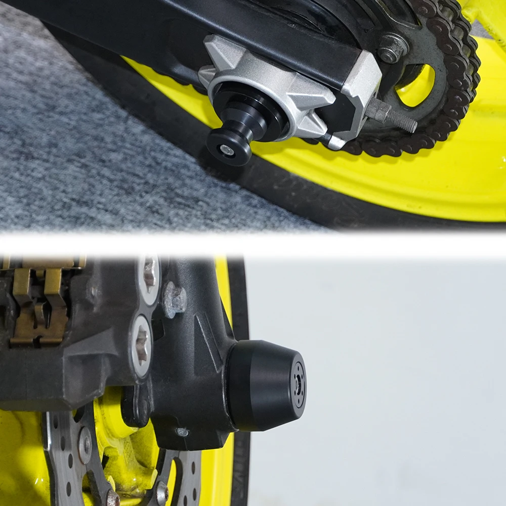Для мотоциклов YAMAHA MT-07 FZ-07 2014-2019, 2020, 2022, 2023: передние слайдеры оси, задние слайдеры маятника, защита от падений (art.: 3920bad1aff2d) - 3920bad1aff2d