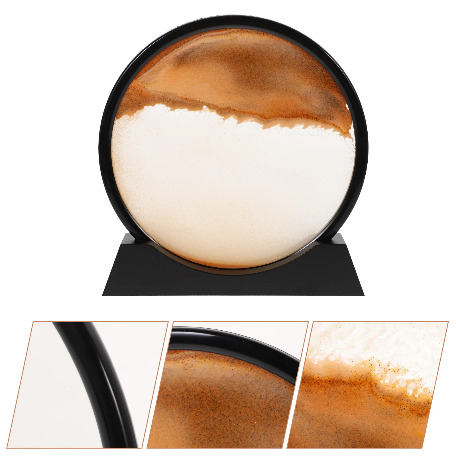 

3D Quicksand Painting Hourglass Picture Ornaments Frame Desk Office Dinning Table Decor Sandscape Liquid Motion Bubbler