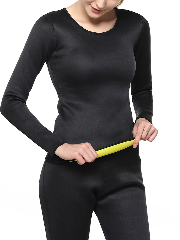 

Neoprene Sauna Shirt Women Body Shaper Weight Loss Shirt Waist Trainer Corset Shirt Slimming Top Workout Sweat Fitness Shapewear
