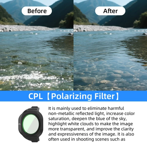 Фильтры для объектива для DJI Mini 5 Pro Drone Gimbal UV CPL ND8/16/32/64 PL Набор фильтров Оптическое стекло Объектив Аксессуар для фотосъемки дрона