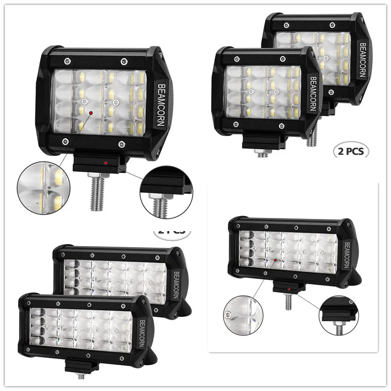 

2PCS Angle Eye Waterproof IP67 18W36W ATV UTV Truck 3 Inch Cube 14 Pods Flush Mount Led Work Light for Jeep Car With Cable