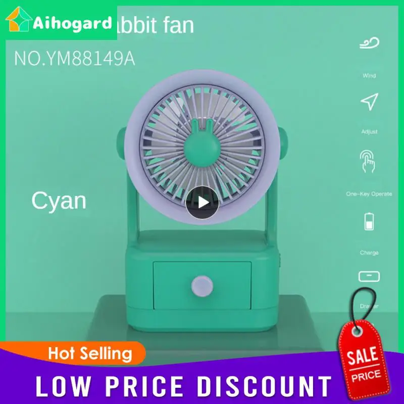 

Mini Student Cute Fan Creative Portable Air Humidifier Cooler Fan Ultra-quiet Ventilador Home Decor Cartoon Desktop Fans Mute