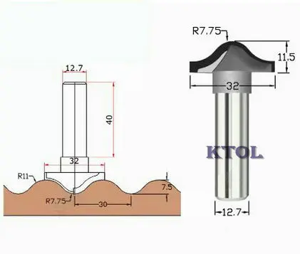 

KTOL Алмазные фрезы для дерева 2 штуки