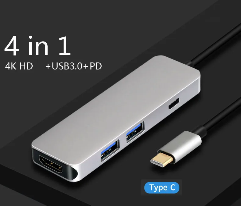 

Адаптер 4 в 1 с портом для зарядки и разъемом USB 3,0