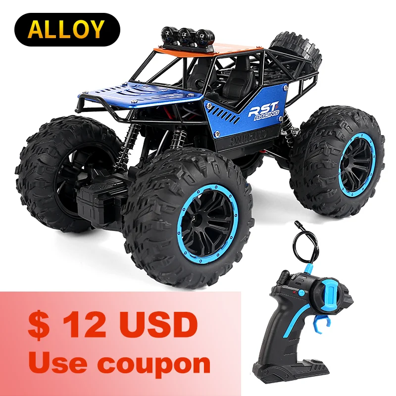 

$5 Coupon Alloy RC Car 20KM/H 4WD Remote Control High Speed Vehicle 2.4Ghz Electric Toy Monster Truck Buggy Off-Road Toy Foy Boy
