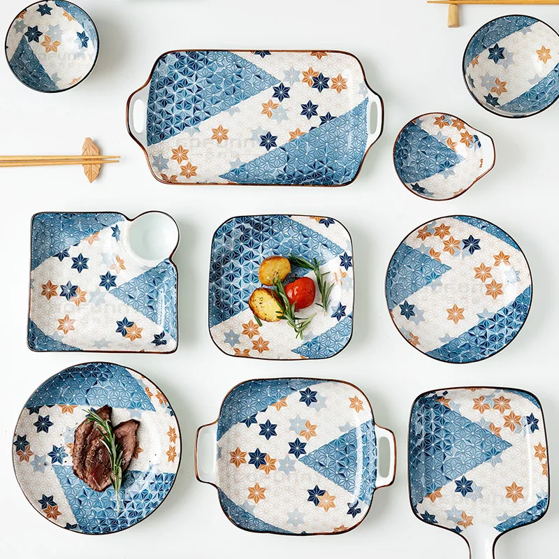 

Поднос для еды, креативные Роскошные Настольные тарелки, набор обеденных блюд в скандинавском стиле, посуда, кухонная посуда, обеденные сто...