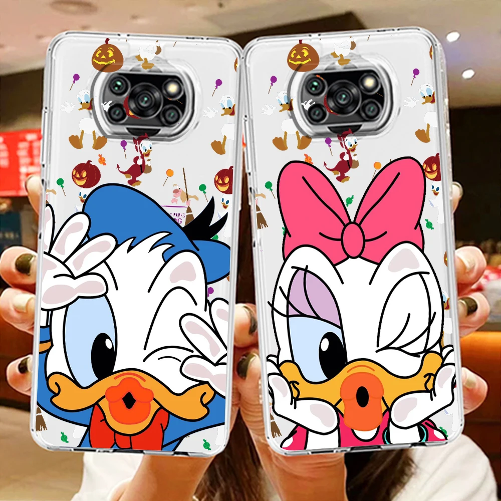 

Disney Donald Duck Art Phone Case For Xiaomi Mi Poco X4 X3 X2 NFC F4 F3 F2 F1 GT M4 M3 M2 Pro C40 C3 Transparent TPU Cover