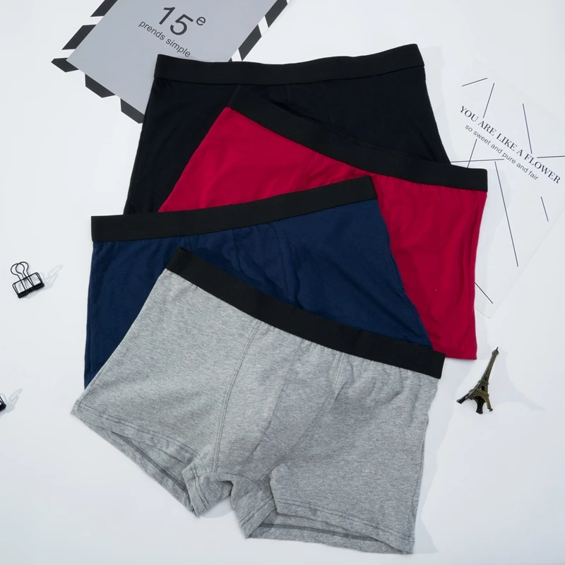 

Male Panties Cotton Men's Underwear Boxers Breathable Shorts Man Solid Underpants Male Comfortable Boxer High Quality L-3XL