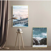 nordic decoration home art posters and prints for living room decor wall pictures winter snow mountain landscape canvas painting