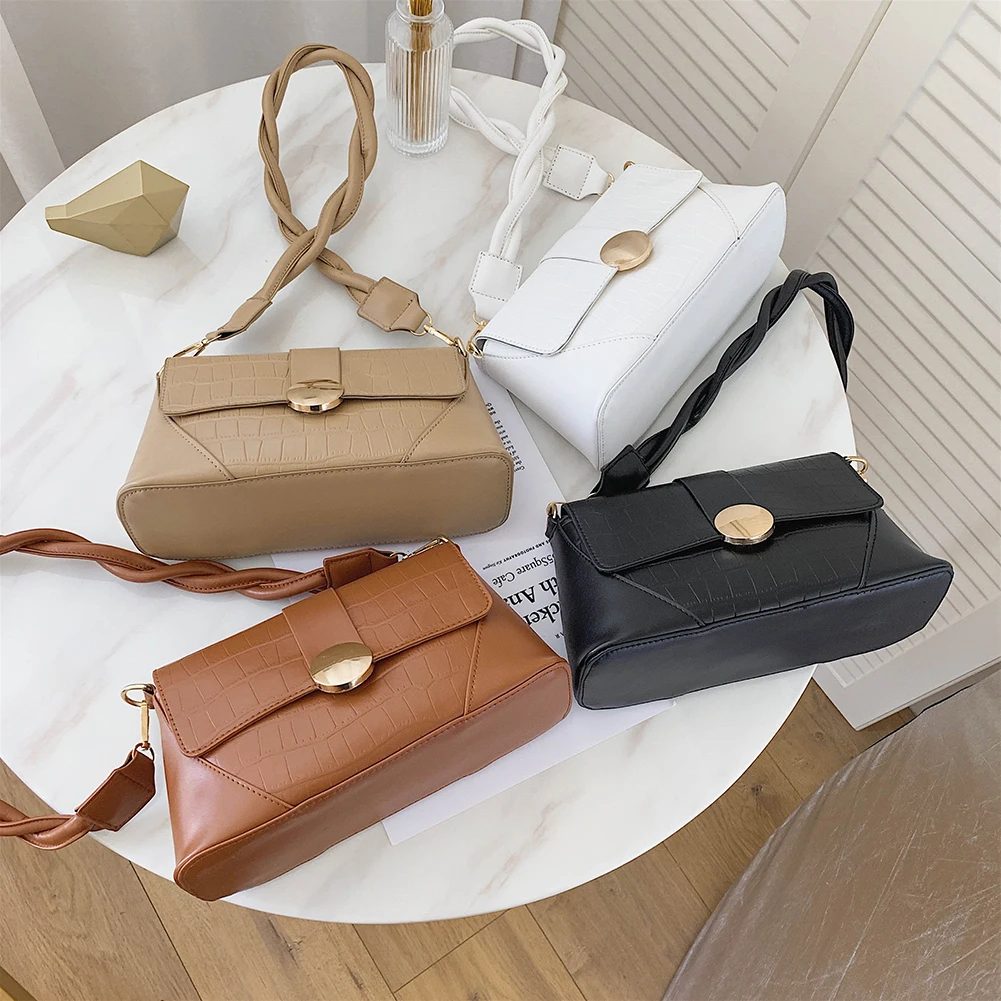 

Simply Crossbody Bags Underarm Shoulder Messenger Bag Lady PU Leather Soft Bags Chain Travel Small Handbags for Women 2020