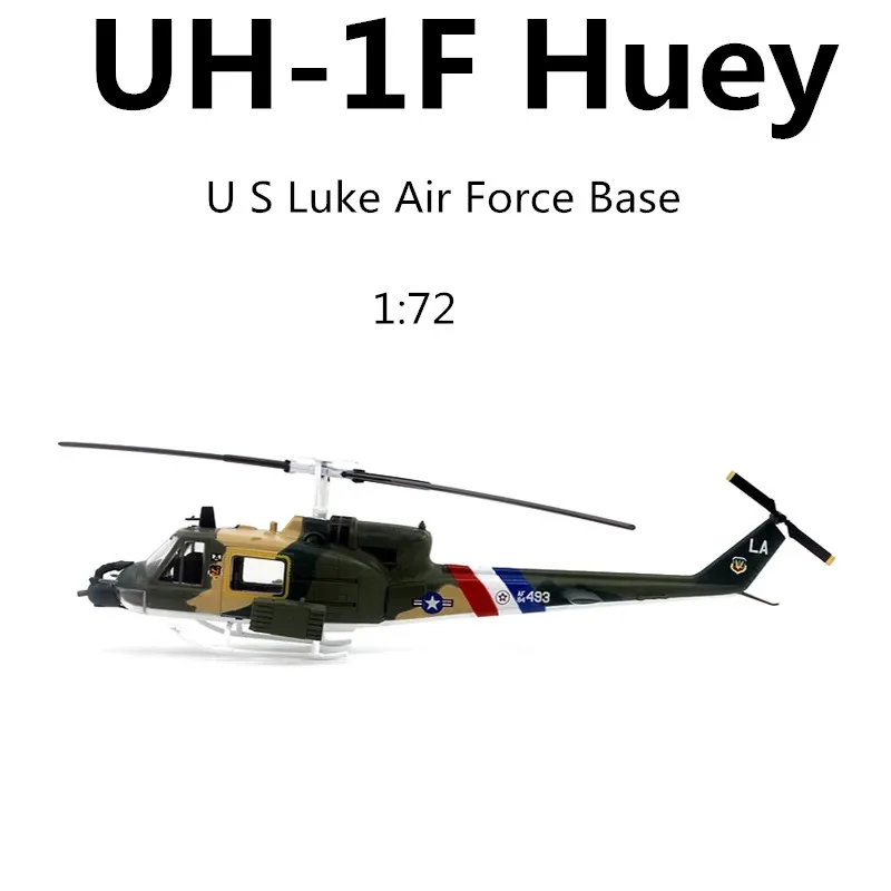 

1/72 Scale 36916 United States UH-1F Huey Upright Flying Aircraft Luke Air Force Base Model Helicopter Gift Collection Toys Fans