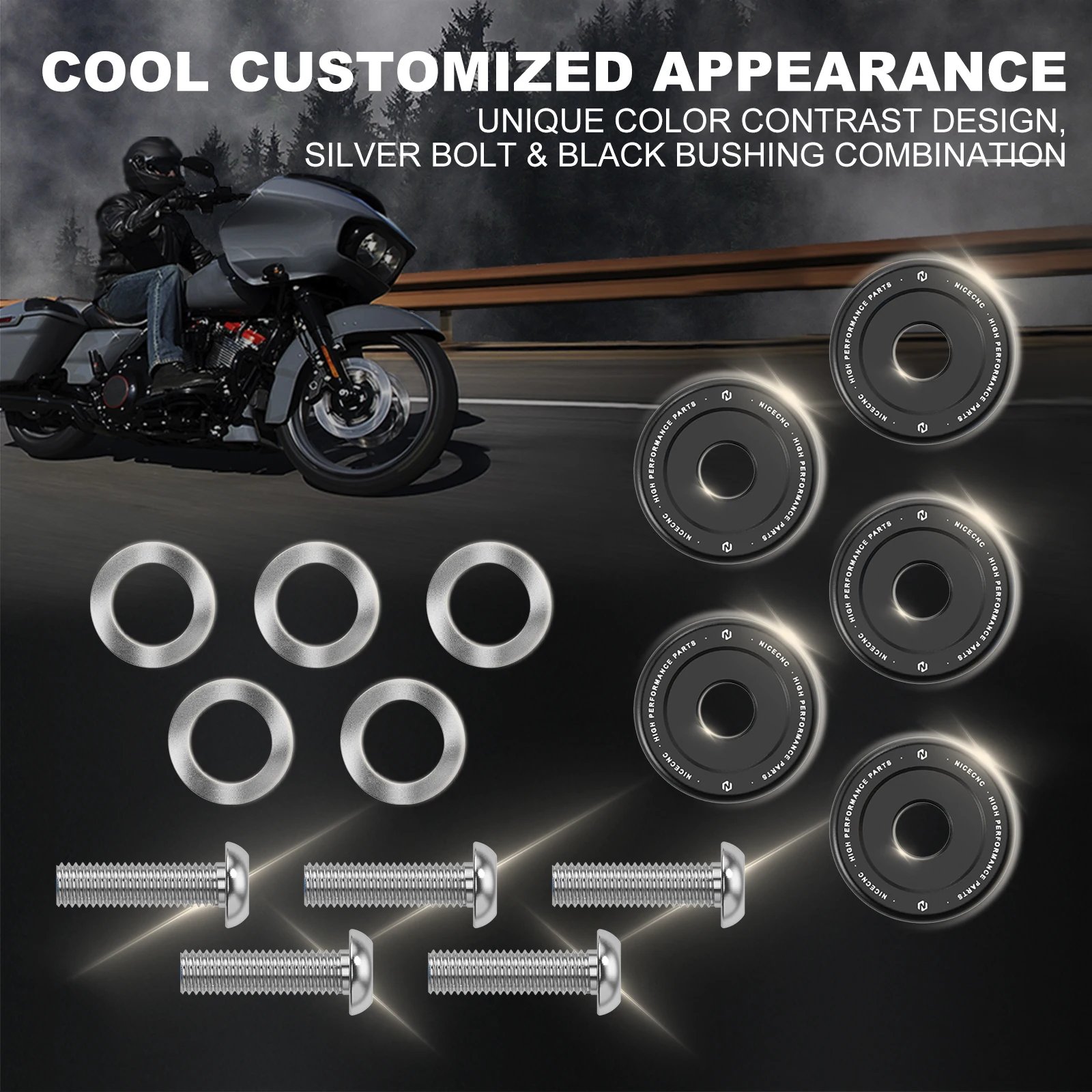 Фото Болты диска переднего тормозного ротора для Harley Street Glide FLHX Road King Special FLHRXS Road Glide Custom FLTRX Electra Glide 2009-24 №5