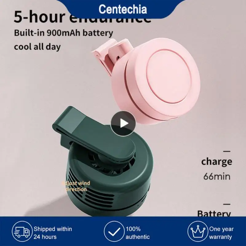 

Mute Air Conditioning 360 Air Supply Leafless Fans Portable Usb Charging Hanging Clip Small Fan Air Cooler Endurance Clip Design