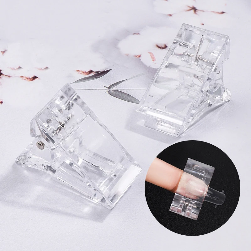 Прозрачный акриловый зажим для ногтей типсы маникюра зажимы наращивания гель