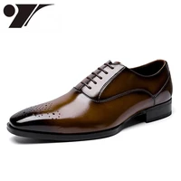 fashion leather shoes authentic leather comfortable business shoes formal leather carved casual leather shoes