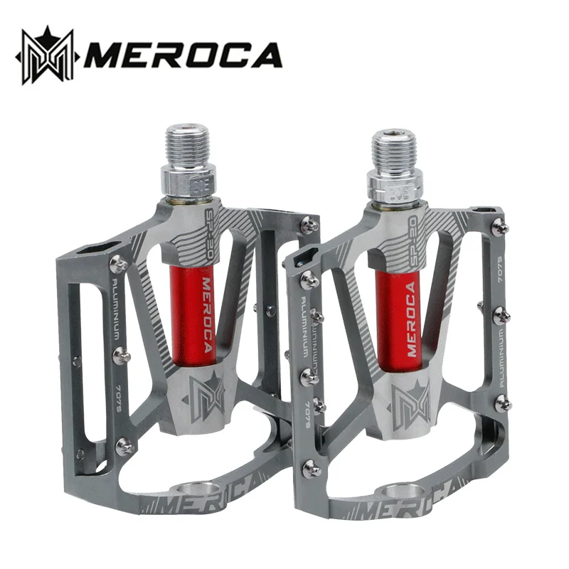 

MEROCA Mtb Mountain Bike Accessories Pedals Aluminum Anti-Slip 9/16 Inch Bike Pedals For Road/Mountain Bike BMX Mtb Ultra Light