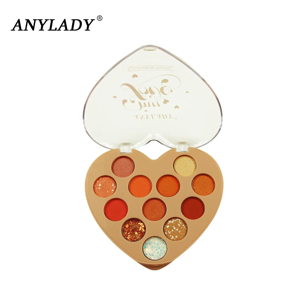 Палетка матовых теней для век ANYLADY водостойкие стойкие 12 цветов косметика с