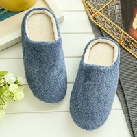 women house shoes soft solid indoor cotton slippers non slip slippers warm plush unisex home floor slipper pantuflas zapatos