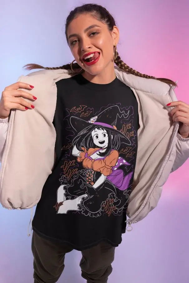 Рубашка Ochaco Uraraka Ochako Boku No Hero Academia подарок на Хэллоуин рубашка всех размеров