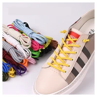 1 pair no tie shoe laces round strong elastic shoelaces kids adult leisure sneakers quick shoelace outdoor lazy lace accessories