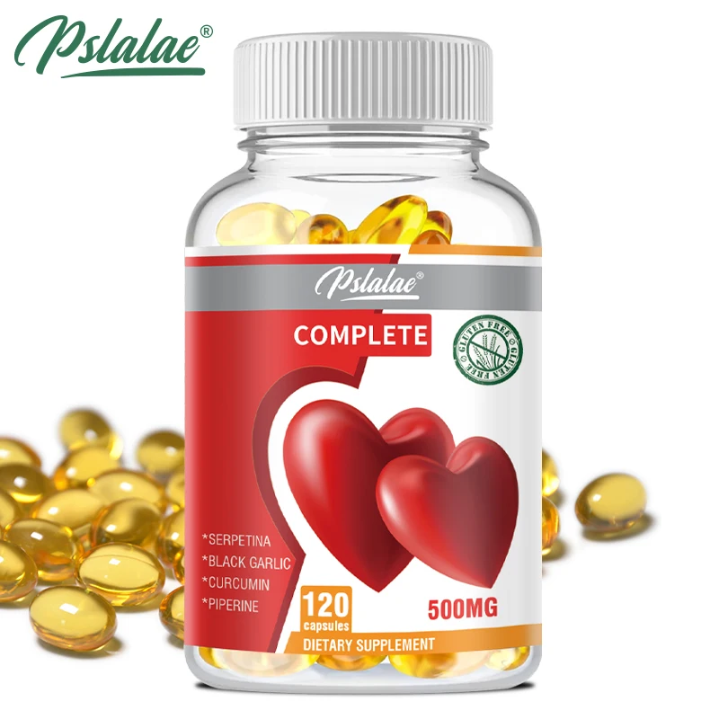 

Natural Organic, Supports Heart Health Capsules 500mg Contains Black Garlic Curcumin Piperine Supports Diabetes Hyperglycemia