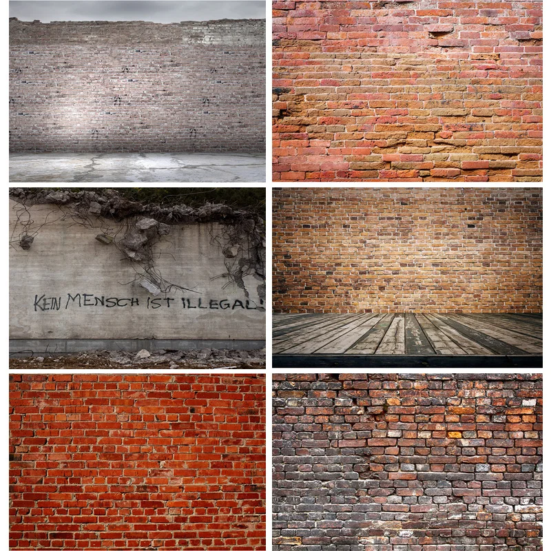 

Photorealistic Fabric Photography Backdrops Props Vintage Brick Wall Baby Portrait Photo Studio Background 21801ZTM-02