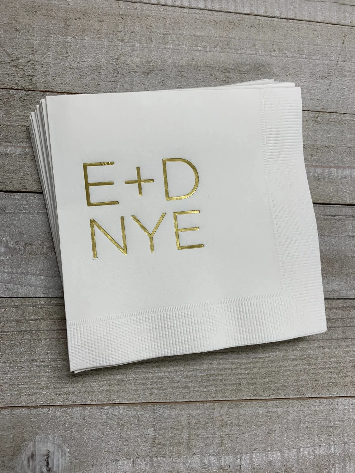 Personalized Napkins Wedding Custom Monogram New Years Eve Rehearsal Dinner Beverage Cocktail Luncheon Dinner Guest Towels Avail