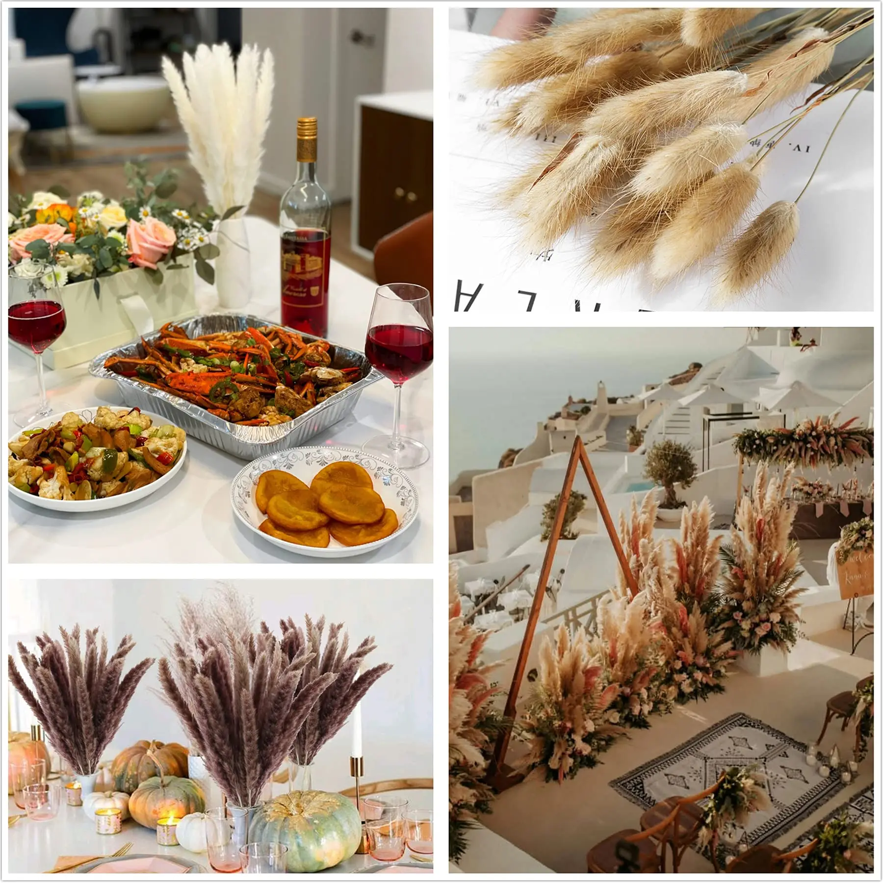 Натуральная сушеная пампасная трава букет из длительных сушеных цветов для