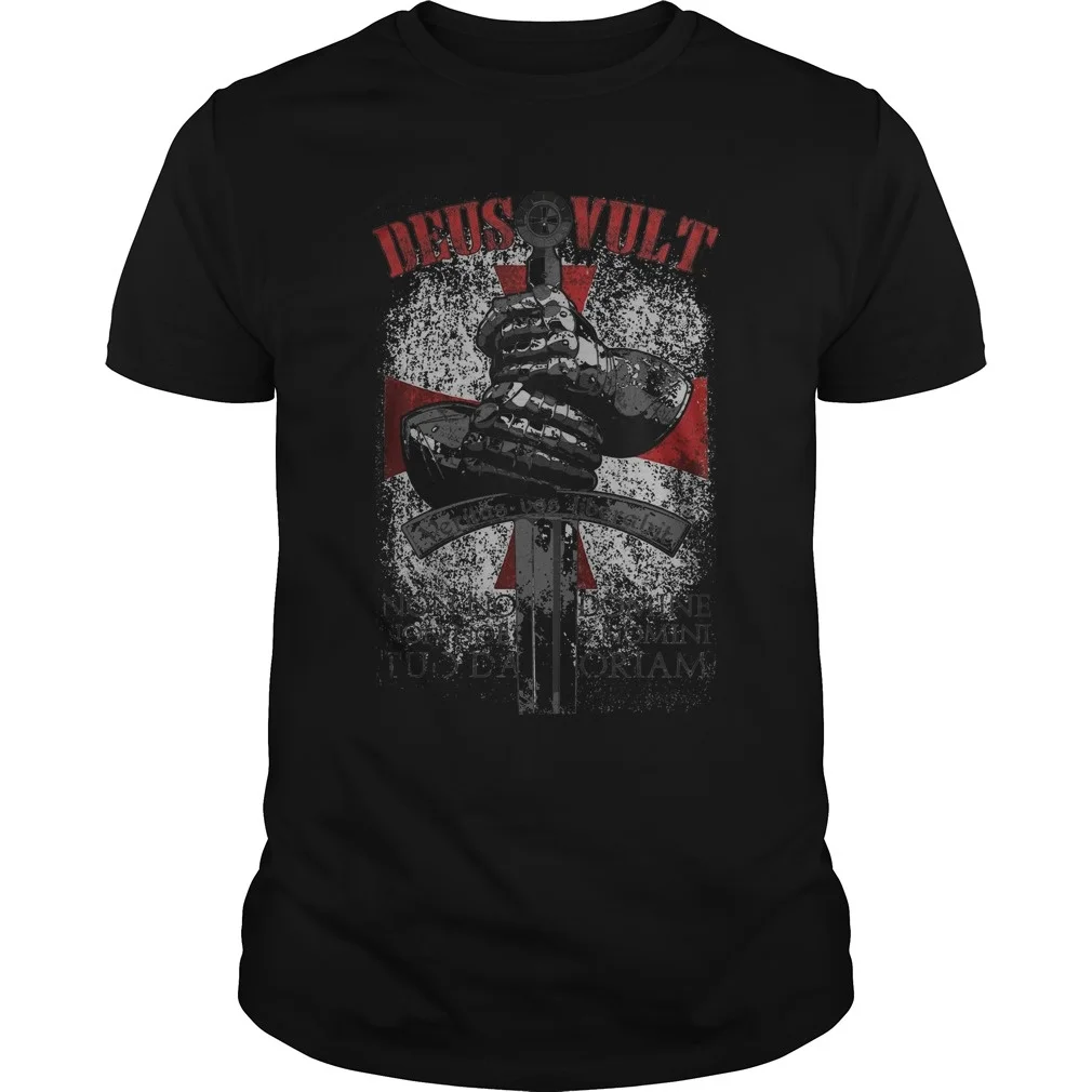 

Deus Vult. The Meaning of God Wills T-Shirt. Summer Cotton Short Sleeve O-Neck Mens T Shirt New S-3XL