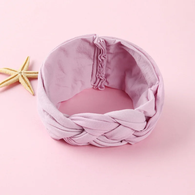 

3Pcs/Set Solid Color Soft Nylon Elastic Baby Headband Bows Knotted Turban Headwrap Headbands Hair Accessories Childre Hairband
