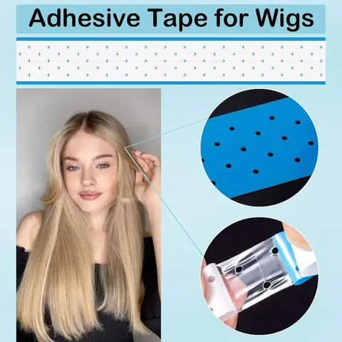 5 шт. двухсторонняя дышащая ультрафиксирующая кружевная лента для парика с отверстием, водонепроницаемая клейкая лента для наращивания волос для парика