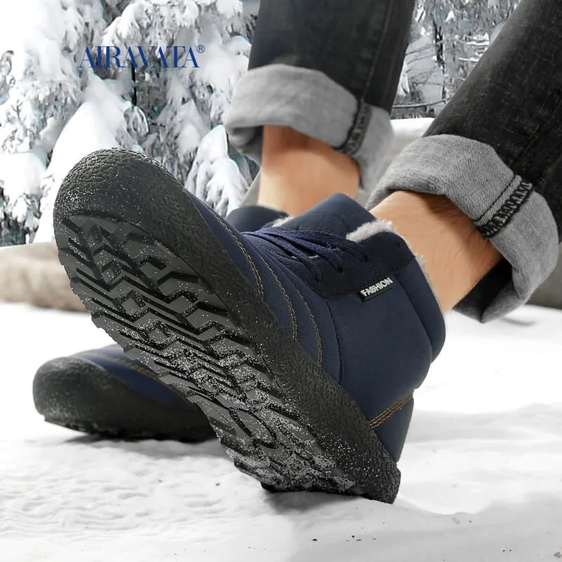 Man Woman Outdoor Boots Keep Warm Casual Snow Boots Waterproof Footwear High-top Non-Slip Ankle Winter Shoes