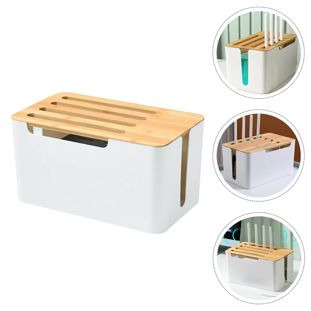 

Box Cable Organizer Storage Power Cord Wire Management Case Line Hider Strip Manager Router Desk Charging Containertidy Wifi