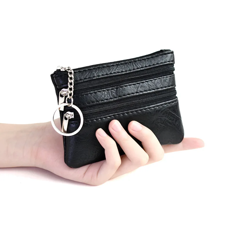 

Кошельки для монет из искусственной кожи, женские маленькие кошельки для мелочи, карманные кошельки, держатель для ключей, компактный функциональный кошелек на молнии, кошелек для карт