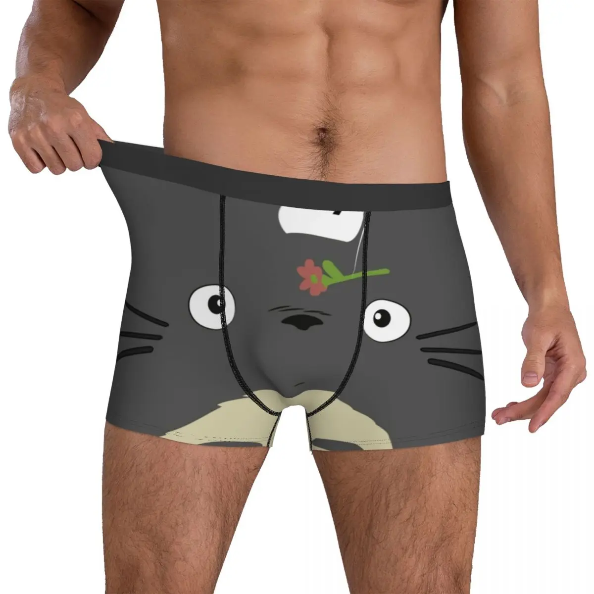 

My Neighbor Totoro Underwear Cute Cartoon Classic Panties Design Boxer Brief Pouch Men's Large Size Trunk