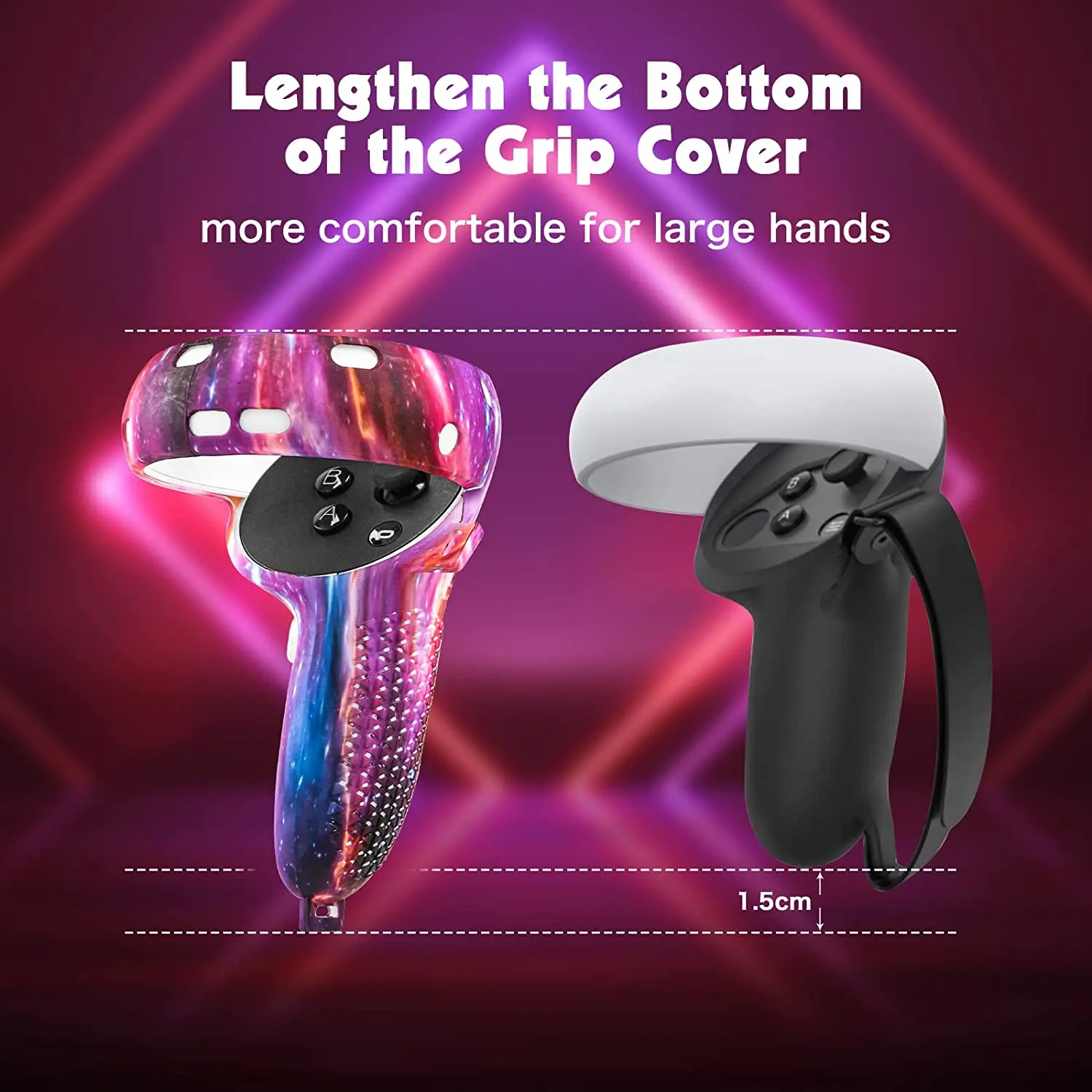 VR Protective Cover Set For Oculus Quest 2 VR Touch Controller Shell Case With Strap Handle Grip For Oculus Quest 2 Accessories