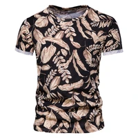 2022 hawaiian style mens t shirt 100 cotton printed o neck shirt summer casual clothes high quality
