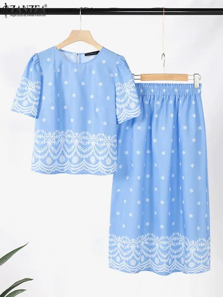 Женский короткий топ ZANZEA наряды из 2 предметов модные праздничные богемные