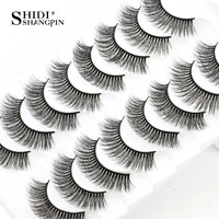 shidishangpin 3810 3d mink lashes soft natural thick russian strip lashes dramatic fake lashes makeup extension faux cils