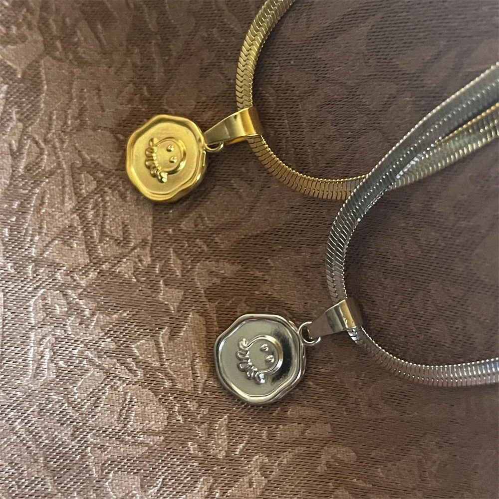 Ожерелье из нержавеющей стали осьминог медуза эстетическое ожерелье простое