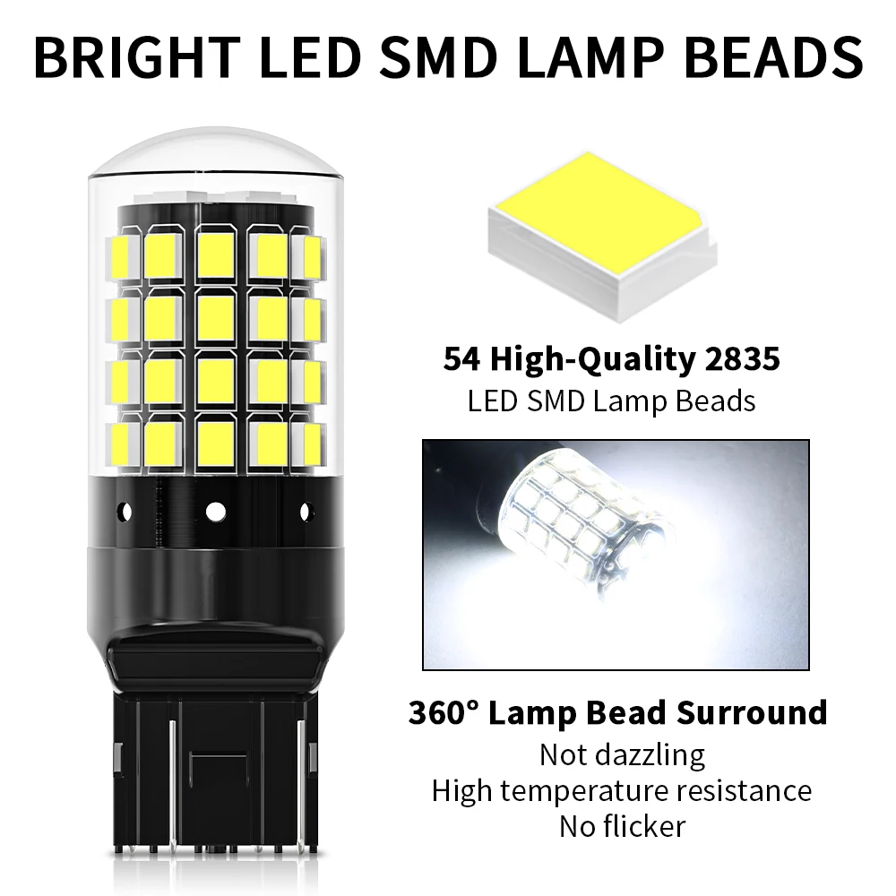 Лампы для указателей поворота 2x1156 BA15S P21W BAU15S PY21W 1157 P21/5W BAY15D 2835 54smd