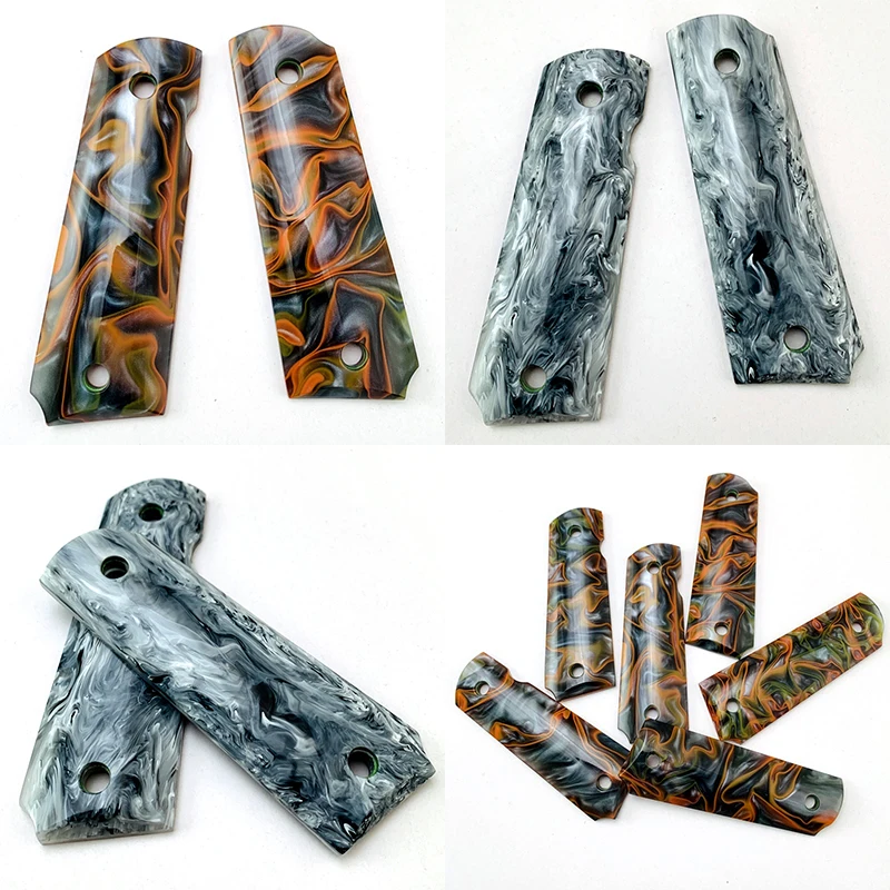 

2 Patterns Acrylic Material 1911 Models Grip Handle Scale Patches Replacement With Screws Wrench DIY Making Accessories Parts