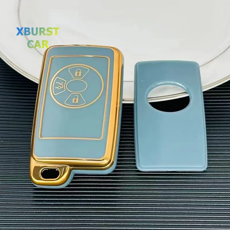 

For Toyota Noah Tarago Mark X RAV4 Voxy Corolla Yaris Estima Soft TPU Shell Fob Holder Keychain Car Key Case Cover Accessories