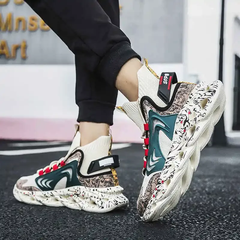 

Кроссовки Canvass мужские, теннисные туфли, без шнуровки, роскошные брендовые белые, высокие кеды, красные, Размер 14