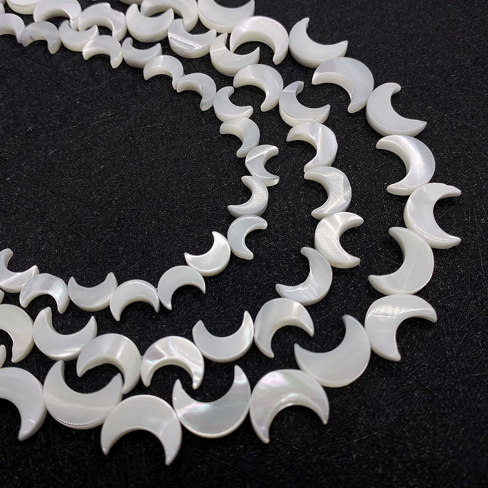 

Natural White Butterfly Shell Beads 8x10mm Moon Shape White Shell Beads Spacer Beads For Making DIY Necklaces Bracelet Accessory
