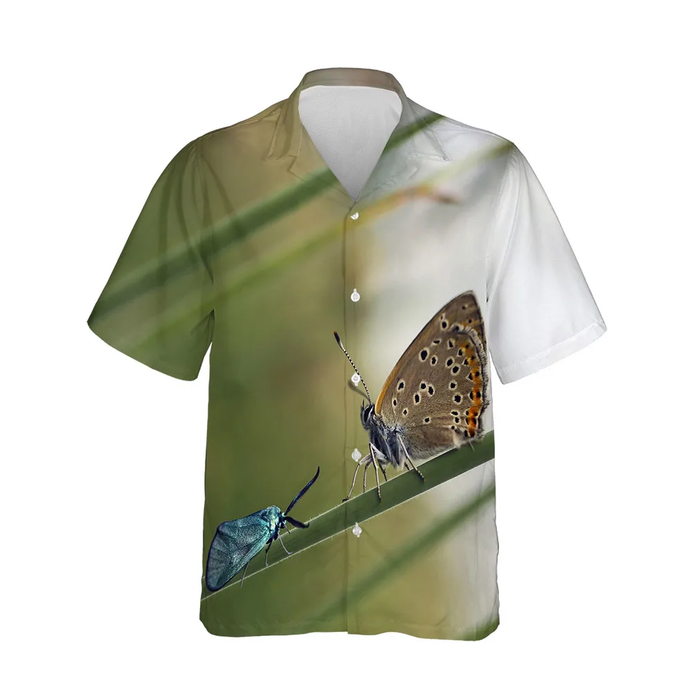 Jumeast New 3D Summer Men Shirt Casual Butterfly Series Mens Hawaiian Shirt Short Sleeve Fashion Streetwear Comfortable Blouses